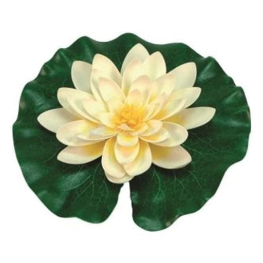 FOUDEBASSIN.COM Nénuphar de décoration avec gouttes de pluie - coloris blanc - Ø14 cm 8711465894340 1389434