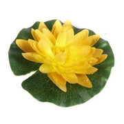 FOUDEBASSIN.COM Nénuphar de décoration avec gouttes de pluie - coloris jaune - Ø14 cm 8711465894357 1389435