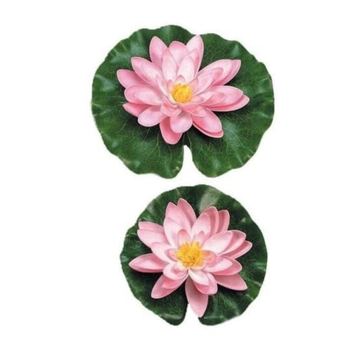 FOUDEBASSIN.COM Nénuphar de décoration avec gouttes de pluie - coloris rose - Ø14 cm 8711465894371 1389437