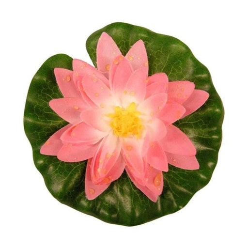 FOUDEBASSIN.COM Nénuphar de décoration avec gouttes de pluie - coloris rose - Ø14 cm 8711465894371 1389437