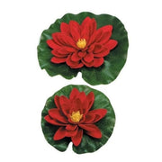 FOUDEBASSIN.COM Nénuphar de décoration avec gouttes de pluie - coloris rouge - Ø20 cm 8711465894401 1389440