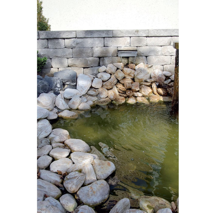 FOUDEBASSIN.COM Niagara® 30 LED - lame d'eau - Inox 304 avec raccords filetés Ø25 mm/1" - LED strip 30 cm 1x20 blanc froid, transfo AC 12V/DE-06-12W, Lumen 180, EEK A+, 2,5 Watt - H10 x 30 x 12,5 cm 8711465120920 1312092