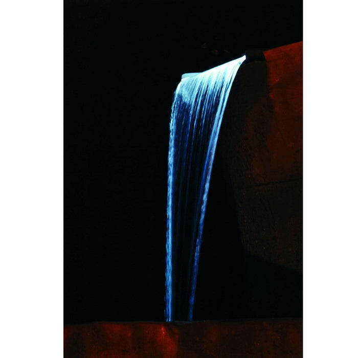 FOUDEBASSIN.COM Niagara® 60 LED - lame d'eau - Inox 304 avec raccords filetés Ø25 mm/1" - LED strip 60 cm 1x35 blanc froid, transfo AC 12V/DE-06-12W, Lumen 240, EEK A+, 4 Watt - H10 x 60 x 12,5 cm 8711465120937 1312093