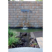 FOUDEBASSIN.COM Niagara® 60 LED - lame d'eau - Inox 304 avec raccords filetés Ø25 mm/1" - LED strip 60 cm 1x35 blanc froid, transfo AC 12V/DE-06-12W, Lumen 240, EEK A+, 4 Watt - H10 x 60 x 12,5 cm 8711465120937 1312093