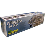 FOUDEBASSIN.COM Niagara® 60 LED - lame d'eau - Inox 304 avec raccords filetés Ø25 mm/1" - LED strip 60 cm 1x35 blanc froid, transfo AC 12V/DE-06-12W, Lumen 240, EEK A+, 4 Watt - H10 x 60 x 12,5 cm 8711465120937 1312093