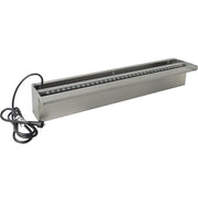 FOUDEBASSIN.COM Niagara® 60 LED - lame d'eau - Inox 304 avec raccords filetés Ø25 mm/1" - LED strip 60 cm 1x35 blanc froid, transfo AC 12V/DE-06-12W, Lumen 240, EEK A+, 4 Watt - H10 x 60 x 12,5 cm 8711465120937 1312093