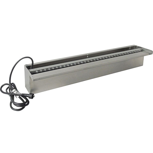 FOUDEBASSIN.COM Niagara® 60 LED - lame d'eau - Inox 304 avec raccords filetés Ø25 mm/1" - LED strip 60 cm 1x35 blanc froid, transfo AC 12V/DE-06-12W, Lumen 240, EEK A+, 4 Watt - H10 x 60 x 12,5 cm 8711465120937 1312093