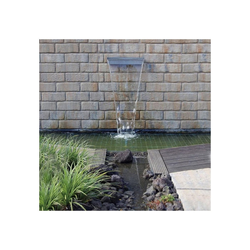 FOUDEBASSIN.COM Niagara® 90 - lame d'eau - Inox 304 avec raccords filetés Ø25 mm/1" - H10 x 90 x 12,5 cm 8711465120876 1312087