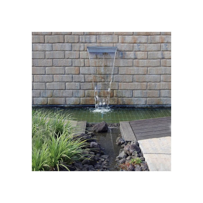 FOUDEBASSIN.COM Niagara® 90 - lame d'eau - Inox 304 avec raccords filetés Ø25 mm/1" - H10 x 90 x 12,5 cm 8711465120876 1312087