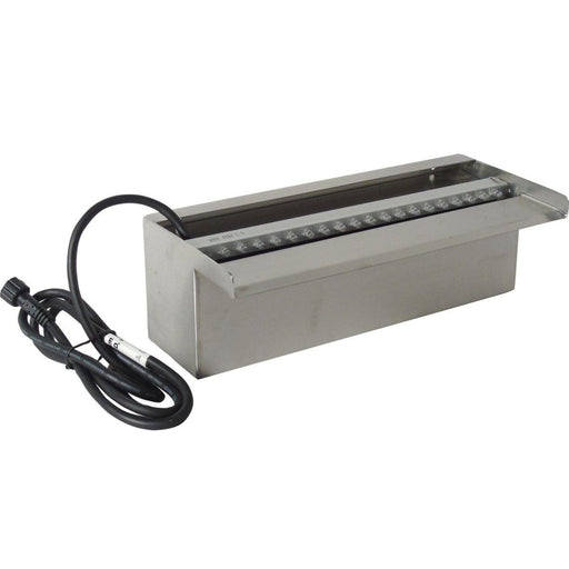 FOUDEBASSIN.COM Niagara® 90 LED - lame d'eau - Inox 304 avec raccords filetés Ø25 mm/1" - LED strip 90 cm 1x62 blanc froid, transfo AC 12V/DE-06-12W, Lumen 420, EEK A+, 7 Watt - H10 x 90 x 12,5 cm 8711465120944 1312094