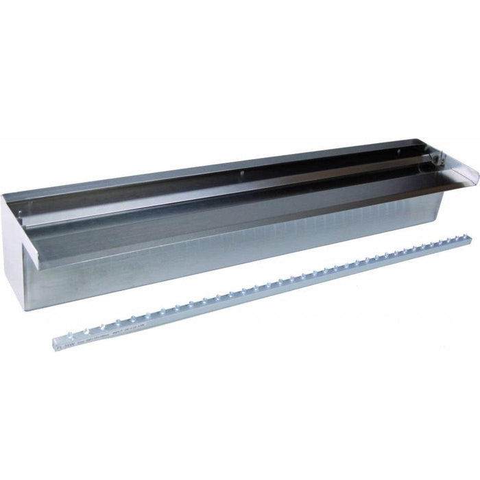 FOUDEBASSIN.COM Niagara® 90 LED - lame d'eau - Inox 304 avec raccords filetés Ø25 mm/1" - LED strip 90 cm 1x62 blanc froid, transfo AC 12V/DE-06-12W, Lumen 420, EEK A+, 7 Watt - H10 x 90 x 12,5 cm 8711465120944 1312094