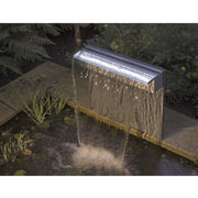 FOUDEBASSIN.COM Niagara® 90 LED - lame d'eau - Inox 304 avec raccords filetés Ø25 mm/1" - LED strip 90 cm 1x62 blanc froid, transfo AC 12V/DE-06-12W, Lumen 420, EEK A+, 7 Watt - H10 x 90 x 12,5 cm 8711465120944 1312094