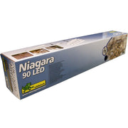 FOUDEBASSIN.COM Niagara® 90 LED - lame d'eau - Inox 304 avec raccords filetés Ø25 mm/1" - LED strip 90 cm 1x62 blanc froid, transfo AC 12V/DE-06-12W, Lumen 420, EEK A+, 7 Watt - H10 x 90 x 12,5 cm 8711465120944 1312094