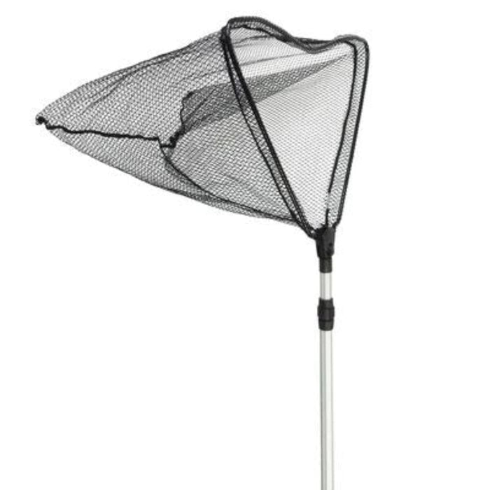 FOUDEBASSIN.COM PowerNets "Fish" - épuisette pliable de forme triangulaire 58x40,5 cm, grande maille 6mm noir , manche téléscopique 94-170 cm 8711465721561 1372156