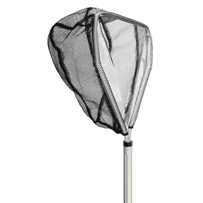 FOUDEBASSIN.COM PowerNets "Pond" - épuisette taille large de forme triangulaire 37x35cm, grande maille 3mm noir, manche téléscopique 80-140 cm 8711465721530 1372153