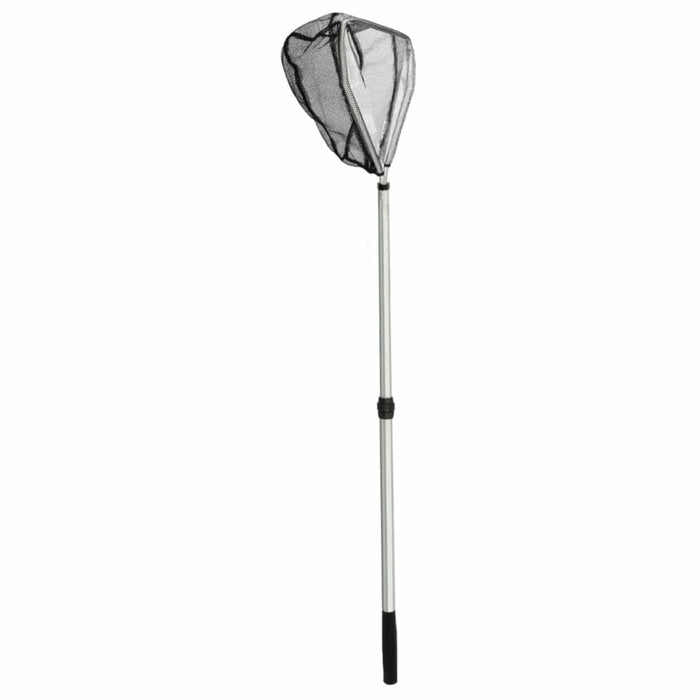 FOUDEBASSIN.COM PowerNets "Pond" - épuisette taille large de forme triangulaire 37x35cm, grande maille 3mm noir, manche téléscopique 80-140 cm 8711465721530 1372153