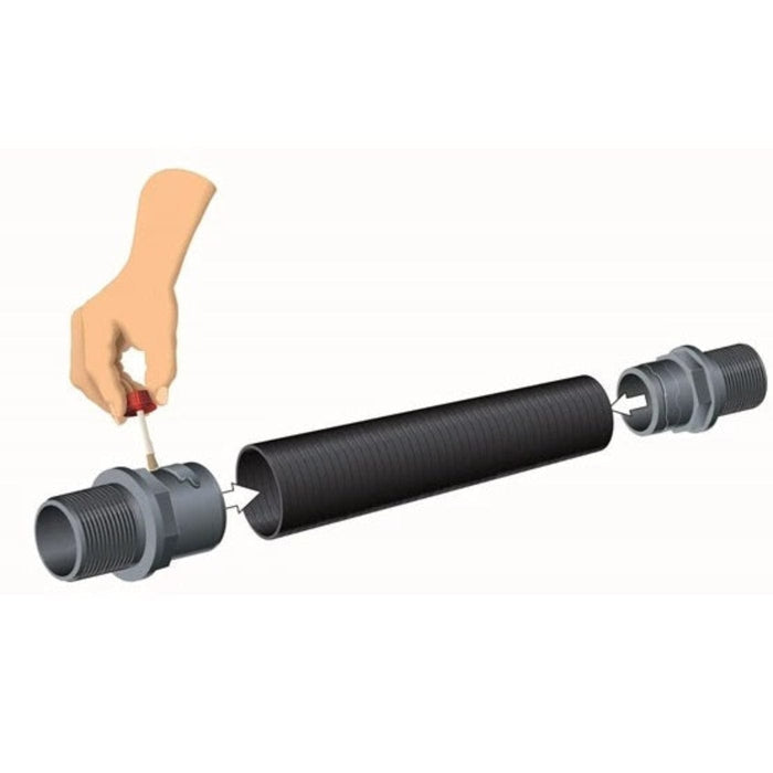 FOUDEBASSIN.COM Quadra Connect Set - connection pour C1 & C2 - connecteurs 2 x Ø50 mm, flexible de raccordement L40 cm 8711465110037 1311003