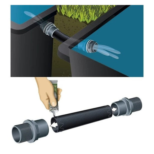 FOUDEBASSIN.COM Quadra Connect Set - connection pour C1 & C2 - connecteurs 2 x Ø50 mm, flexible de raccordement L40 cm 8711465110037 1311003