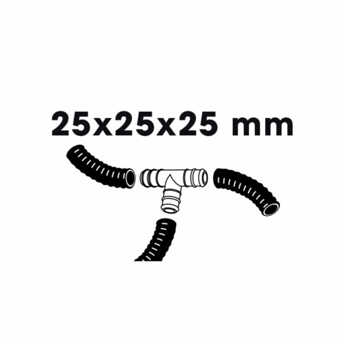 FOUDEBASSIN.COM Raccord de tuyaux, dérivation pièce en T, 3 x - Ø25 (1") x Ø25 (1") x Ø25 (1") mm 8711465100632 1510063