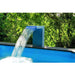FOUDEBASSIN.COM STRAIGHT LED - cascade Etang & Piscine - inox 316L, incl. accessoires de raccordement 1 ½" - LED strip 30 cm 1x20 bleu, transfo AC 12V/DE-06-12W, Lumen 180, EEK A+, 2,5 Watt - H54 x 30 x 42 cm 8711465046367 7504636