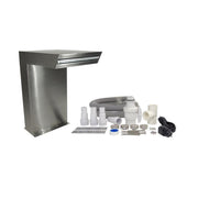 FOUDEBASSIN.COM STRAIGHT LED - cascade Etang & Piscine - inox 316L, incl. accessoires de raccordement 1 ½" - LED strip 30 cm 1x20 bleu, transfo AC 12V/DE-06-12W, Lumen 180, EEK A+, 2,5 Watt - H54 x 30 x 42 cm 8711465046367 7504636
