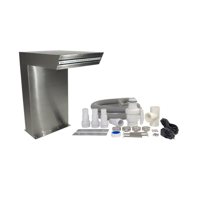 FOUDEBASSIN.COM STRAIGHT LED - cascade Etang & Piscine - inox 316L, incl. accessoires de raccordement 1 ½" - LED strip 30 cm 1x20 bleu, transfo AC 12V/DE-06-12W, Lumen 180, EEK A+, 2,5 Watt - H54 x 30 x 42 cm 8711465046367 7504636
