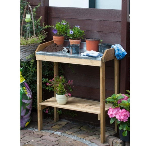 FOUDEBASSIN.COM Table de rempotage - Zinc, Pin du nord, classe III, FSC® - H97 x 85 x 42 cm 8711338205006 6020500
