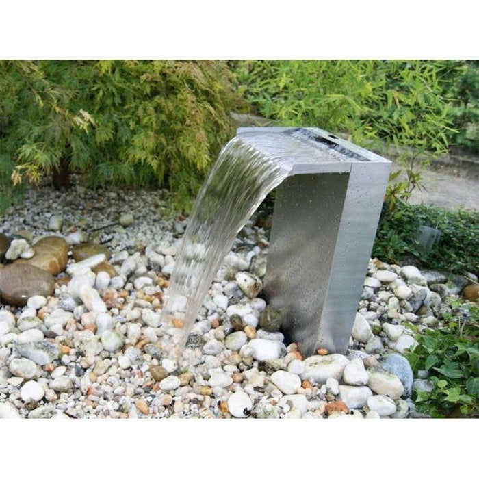 FOUDEBASSIN.COM VENEZIA - cascade, inox 304, 3400 l/h, tuyau et acc. de raccordement - LED strip 30 cm 1x20 blanc froid, transfo AC 12V/DE-06-12W, Lumen 180, EEK A+, 2,5 Watt - H50 x 36,5 x 9 cm 8711465120883 1312088