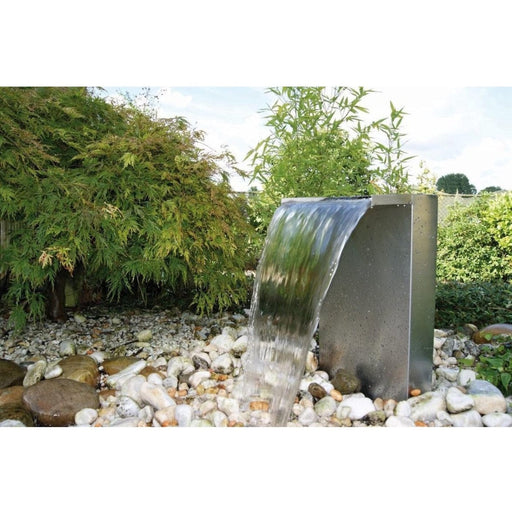 FOUDEBASSIN.COM VENEZIA - cascade, inox 304, 3400 l/h, tuyau et acc. de raccordement - LED strip 30 cm 1x20 blanc froid, transfo AC 12V/DE-06-12W, Lumen 180, EEK A+, 2,5 Watt - H50 x 36,5 x 9 cm 8711465120883 1312088