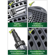 Heissner AQUA CRAFT 10000 l/h – 95W Pompe de Filtration et Cascade pour Grand Bassin et Étang 4006873425007 HFP10000-00