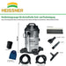 Heissner Aspirateur de Boue de Bassin NON-STOP 1400 W en Acier Inoxydable 4006873428671 F638P-00