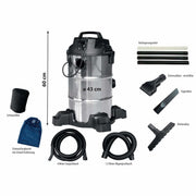 Heissner Aspirateur de Boue de Bassin NON-STOP 1400 W en Acier Inoxydable 4006873428671 F638P-00