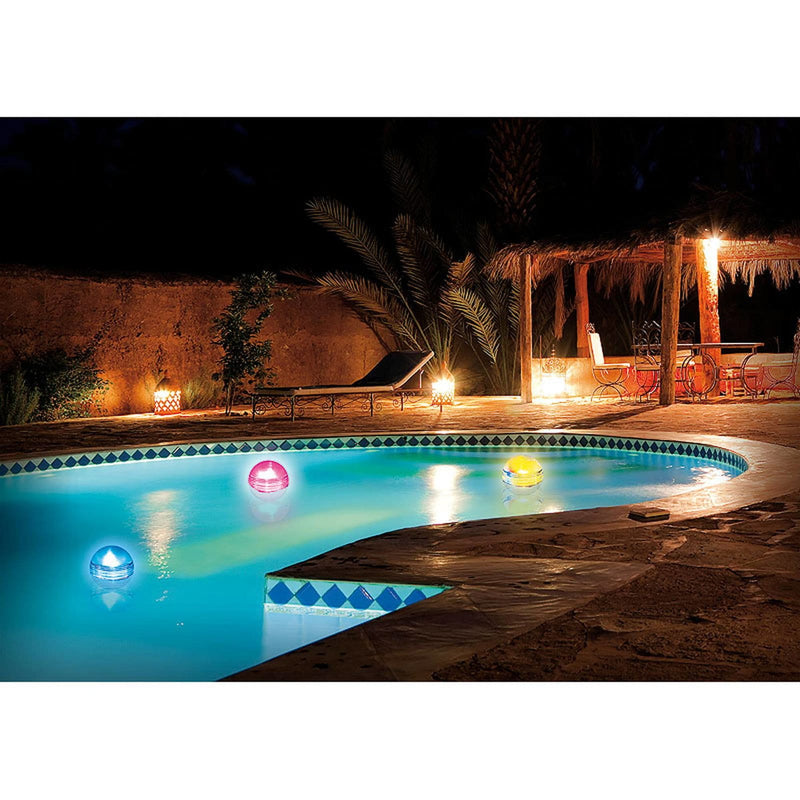 Heissner Boule lumineuse flottante solaire Ø 11,5 cm - LED multicolore pour bassin, piscine et jardin - Heissner 4006873409106 SL303-00