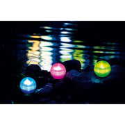 Heissner Boule lumineuse flottante solaire Ø 11,5 cm - LED multicolore pour bassin, piscine et jardin - Heissner 4006873409106 SL303-00