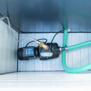Heissner CF Tank+ réservoir d'eau de pluie 1,35 m³ - Récupérateur hors-sol avec habillage alu, robinet et pompe - CF Group 4038755078155 CFTANK+