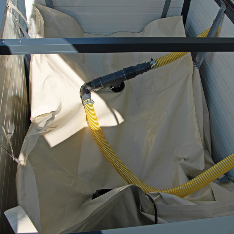 Heissner CF Tank+ réservoir d'eau de pluie 1,35 m³ - Récupérateur hors-sol avec habillage alu, robinet et pompe - CF Group 4038755078155 CFTANK+