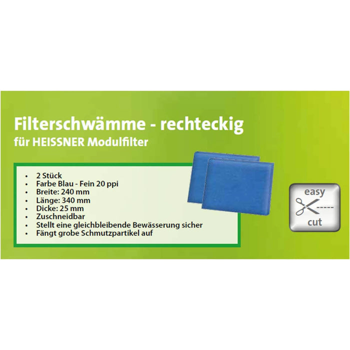 Heissner Éponges de Remplacement Carrées HLF4950 4006873401001 ZF831-00