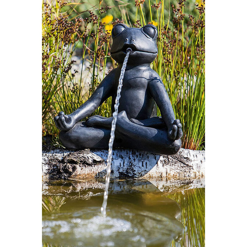 Heissner Figurine cracheuse Grenouille yoga en tailleur - Jeu d'eau apaisant - Heissner 4006873422853 003296-00