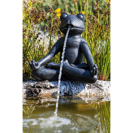Heissner Figurine cracheuse Grenouille yoga en tailleur - Jeu d'eau apaisant - Heissner 4006873422853 003296-00