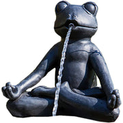 Heissner Figurine cracheuse Grenouille yoga en tailleur - Jeu d'eau apaisant - Heissner 4006873422853 003296-00