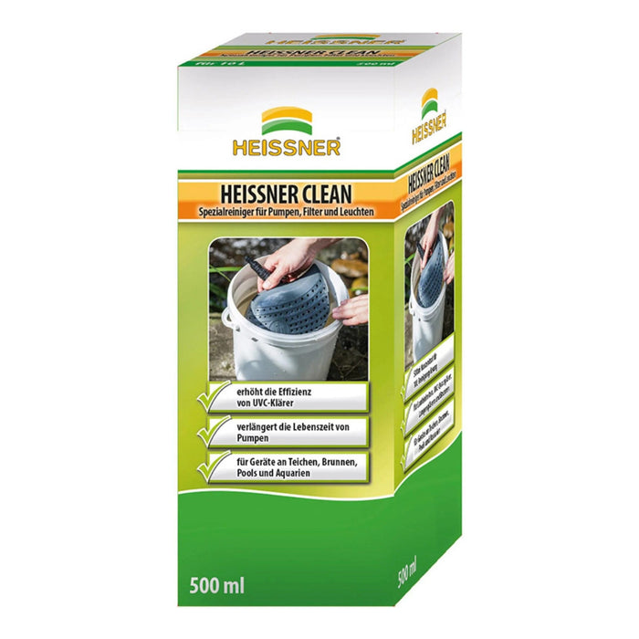 Heissner Heissner CLEAN Nettoyant Spécial 500 ml – Produit de Nettoyage pour Pompes, Filtres et Lampes UVC de Bassin 4006873425014 ZP9001-00