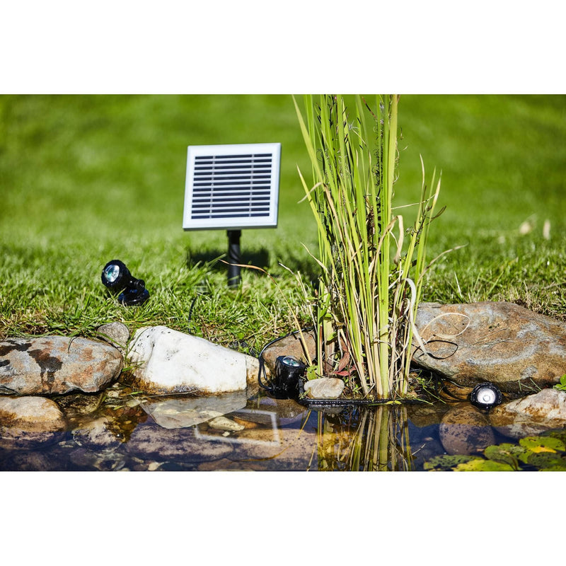 Heissner Heissner Éclairage Solaire pour Bassin et Jardin RGB – Set de 3 Lampes LED avec Batterie Rechargeable 4006873429654 SLU135-00