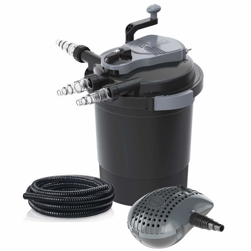 Heissner Heissner Filtre à Pression FPU20000-00 avec Pompe, UV-C 24W et Tuyau – Kit de Filtration Haute Performance pour Grand Bassin 4006873428657 FPU20000-00