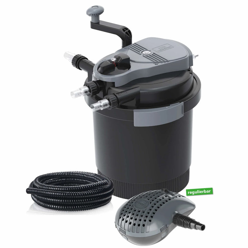 Heissner Heissner Filtre à Pression HLF4000-00 avec Pompe et Clarificateur UV-C 7W – Kit de Filtration pour Bassin 4006873298953 HLF4000-00