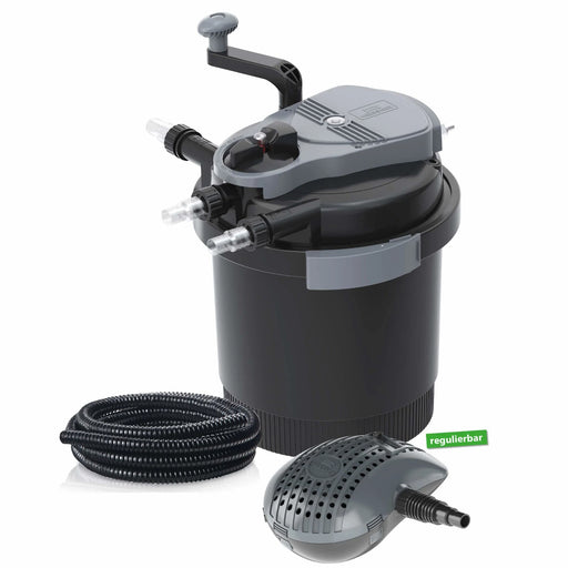 Heissner Heissner Filtre à Pression HLF4000-00 avec Pompe et Clarificateur UV-C 7W – Kit de Filtration pour Bassin 4006873298953 HLF4000-00