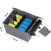 Heissner Heissner Filtre Multichambre 24 000 Litres avec Clarificateur UV-C 24W 4006873418474 FPU24000-00