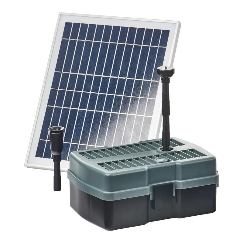 Heissner Heissner Filtre Sous-Marin Solaire avec Pompe de Fontaine 600 l/h – 5W UVC 4006873429678 SFU600UV-00