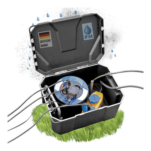 Heissner Heissner Power-Box Boîtier de Distribution Électrique IP64 – Coffret Étanche pour Jardin, Piscine et Éclairage Extérieur 4006873414599 Z960-00