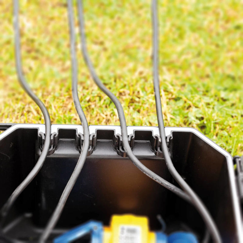 Heissner Heissner Power-Box Boîtier de Distribution Électrique IP64 – Coffret Étanche pour Jardin, Piscine et Éclairage Extérieur 4006873414599 Z960-00