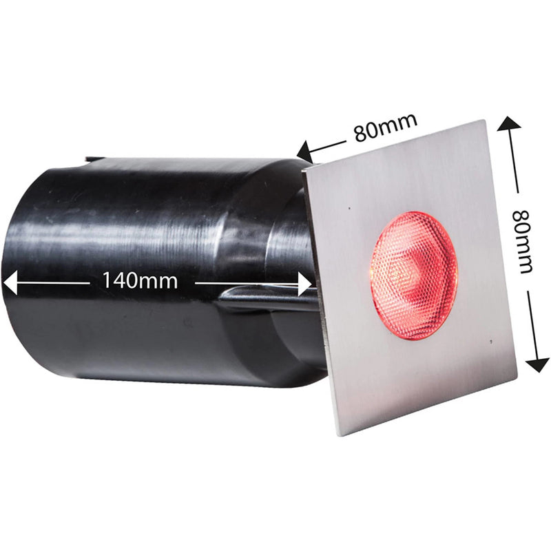 Heissner Heissner Spot LED Encastrable Smart Light RGB 3 Watt Carré en Acier Inoxydable 4006873425106 L464-00